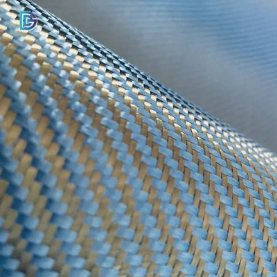 Tecido de fábrica de tecido liso azul sarja lisa 200GSM 3K 1500d cor carbono aramida tecido para uso em carro