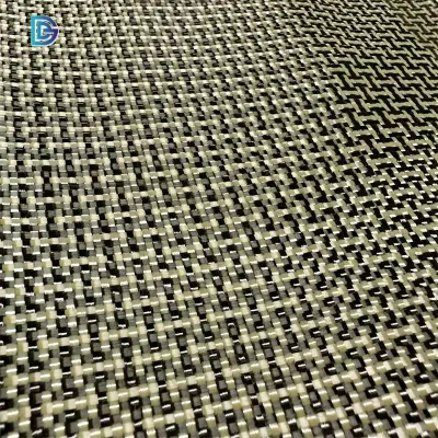 Fábrica da China Tecido híbrido de fibra de carbono 3K de aramida em forma de H em forma de H